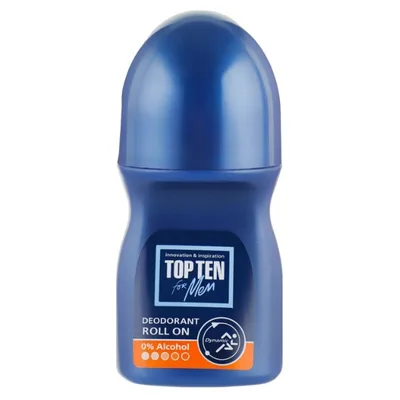 Deodorant roll-on barbati pentru piele sensibila TOP TEN Dynamic, Rubella | 50 ml