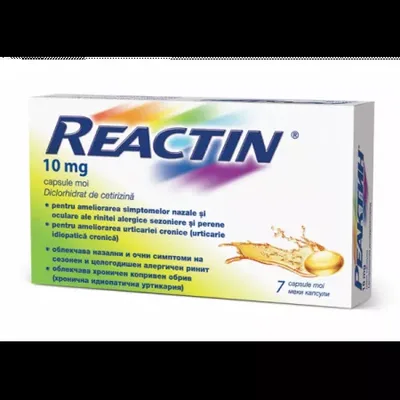 Reactin 10 mg, Mcneil Healthcare | 7 capsule