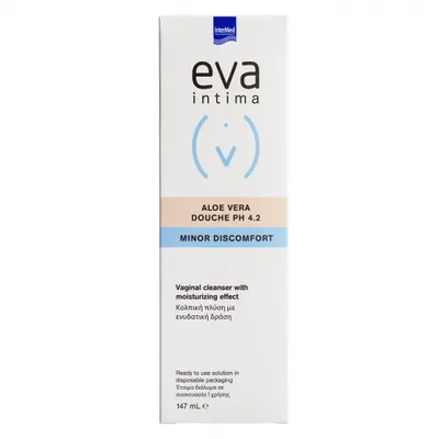Solutie de curatare vaginala efect Hidratant Eva Intima Aloe Vera Douche pH 4.2, Intermed | 147 ml