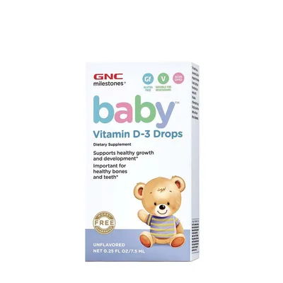GNC Milestones Baby Vitamina D3 Picaturi Pentru Bebelusi | 7.5 ml