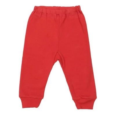Pantaloni cu manseta RB08 rosu corai, Rombaby | 0/3 luni