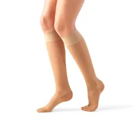 Ciorapi medicali pana la genunchi cu compresie 140 DEN, Beige, mar.IV, MN 21, NursingCare, Neomed
