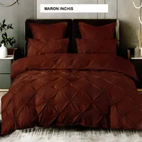 Lenjerie de pat FINET UNI maron inchis 230x240 cm, Ralex | 1 buc