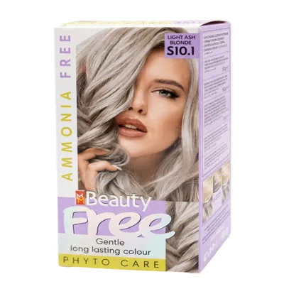Vopsea de par fara amoniac S10.1 Blond cenusiu deschis, MM Beauty Free| 110 g