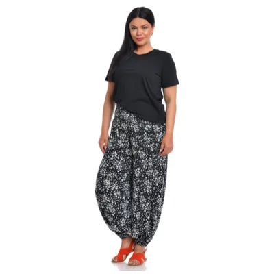 Salvari dama ERV22V198 negru/alb floral, Eranthe | marimea S