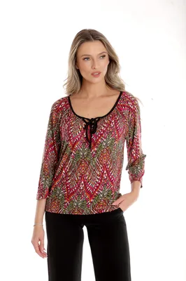 Bluza ie CP24019 magenta & verde, Cesy | marimea S