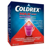Coldrex MaxGrip cu fructe de padure si mentol, Perrigo | 10 plicuri