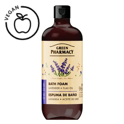 Gel - spuma de baie Lavanda si Ulei de In, Green Pharmacy | 500 ml