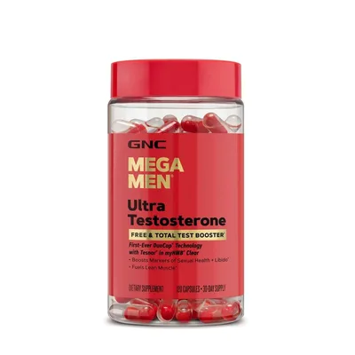 Mega Men Ultra Testosterone, Formula Avansata pentru Cresterea Testosteronului Liber si Total, GNC | 120 capsule