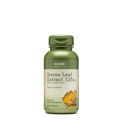 GNC Herbal Plus Senna Leaf 125 Mg, Extract Frunze De Senna | 100 Cps