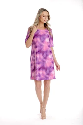 Rochie buzunare CP25021 ciclame/mov degradee, Cesy | marimea S