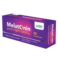 Melatonin Pure Night Total 5 mg, Adya Green Pharma | 50 comprimate