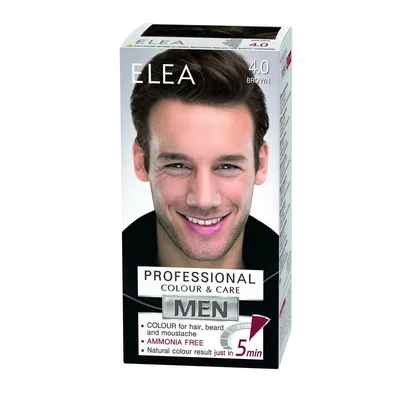 Vopsea barbati pentru par, barba si mustata 4.0 - Saten, Elea Professional | 100 ml