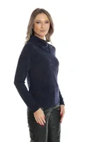 Pulover guler CI25013 albastru indigo, Cesy | marimea M