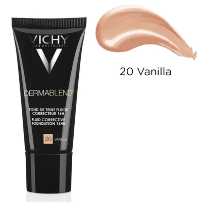 Fond de ten corector fluid Dermablend, nuanta 20 Vanilla, Vichy | 30 ml
