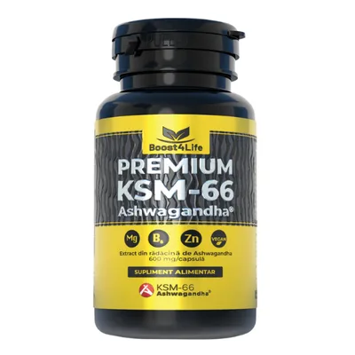 Ashwagandha premium KSM-66, 60 capsule, Boost4Life