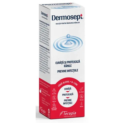 Solutie pentru ingrijirea ranilor Dermosept, Terapia SA | 60 ml
