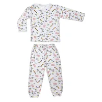 Pijama maneca lunga RB11 alb/imprimeu girafe, Rombaby | 1/2 ani