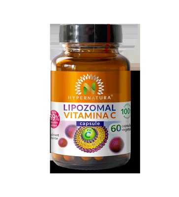 Hypernatura Lipozomal Vitamina C - supliment alimentar sub forma de capsule pentru sistemul imunitar - 60 cps