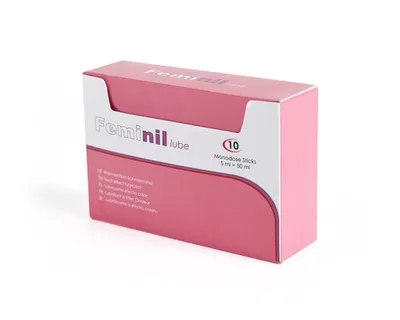Feminil Lube - lubrifiant cu efect de marire a libidoului la femei - 10 pliculete FEM10L