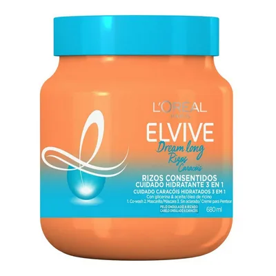 Mască Hidratantă L'Oreal Make Up Elvive Dream Long 3 în 1 Bucle strânse și definite (200 ml)