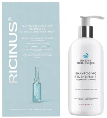 Ricinus Biologique Set - ser pentru indesirea si regenerarea parului + sampon