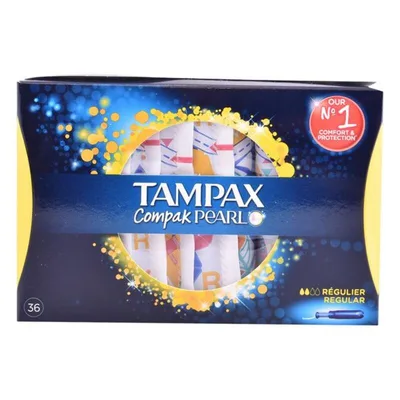 Pachet de Tampoane Pearl Regular Tampax Tampax Pearl Compak (36 uds) (36 Unități)