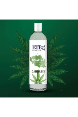 Lubrifiant pe bază de apă, BTB, aroma cannabis, 250 ml