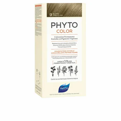 Vopsea permanentă păr, Phyto, PhytoColor, nuanță 9, fără amoniac