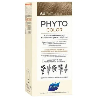 Vopsea de păr, Phyto, Phytocolor 9.8, bej foarte deschis