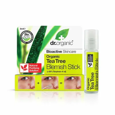 Tratament Piele Predispusă la Acnee Dr.Organic DR00140 Roll-On Arbore de ceai 8 ml