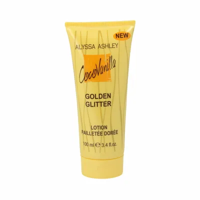 Lotiune de corp, Alyssa Ashley, 463, cocos-vanilie, glitter auriu, 100 ml
