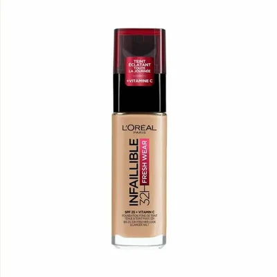 Fond de ten, L'Oréal Paris, Infallible 32H, SPF 25, nuanța 140 Golden Beige, 30ml