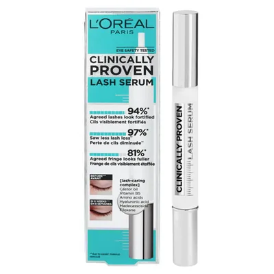 Serum gene și sprâncene, L'Oréal, Clinically Proven, transparent
