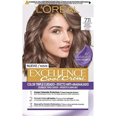 Vopsea de păr, L'Oréal Paris, Color Excellence Cool Creme, blond cenușiu intens