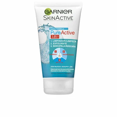 Gel de curățare Garnier Active, 3 în 1, 150 ml