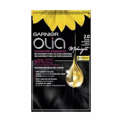 Vopsea permanentă, Garnier, Olia, fără amoniac, negru diamant