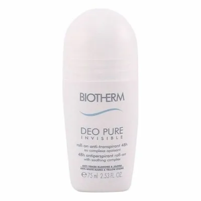 Deodorant roll-on, Biotherm, Pure Invisible, alb, 75 ml