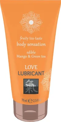 Lubrifiant intim comestibil, Shiatsu, Mango &amp; Ceai Verde, 75 ml
