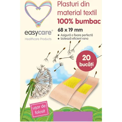 PLASTURI DIN MATERIAL TEXTIL 68X19MM 20BUC/CUTIE