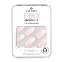 Unghii false, Essence, Click & Go 02, roz, 12 bucăți