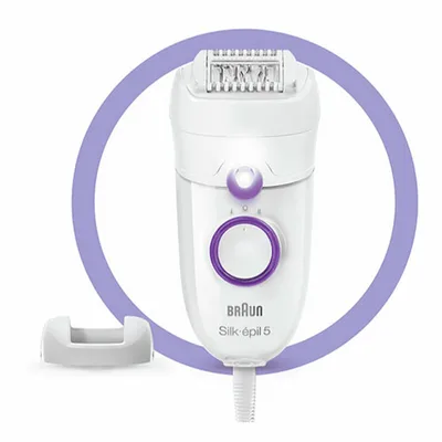 Epilator, Braun, Silk-épil 5, alb mov, setări viteză