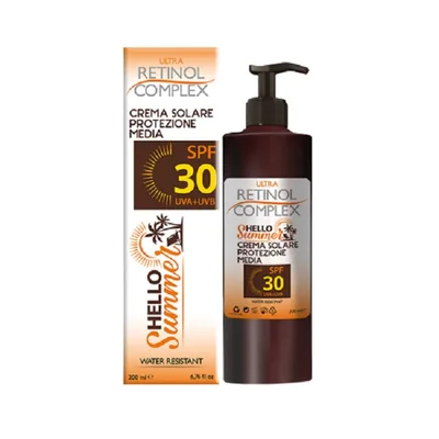 Crema pentru protectie solara, SPF 30, rezistenta la apa, Ultra Retinol Complex, 200 ml