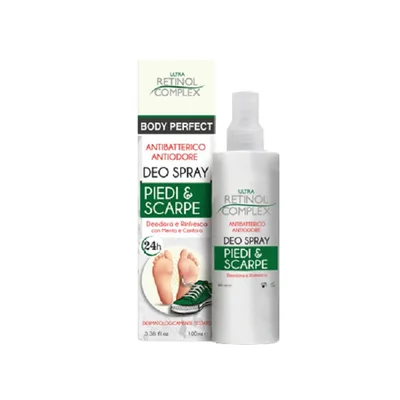 Spray deodorant si dezinfectant pentru picioare si incaltaminte, Ultra Retinol Complex, 100 ml