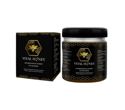 Vital Honey – borcan magiun afrodisiac pentru potenta si crestere libidou, unisex – 240g