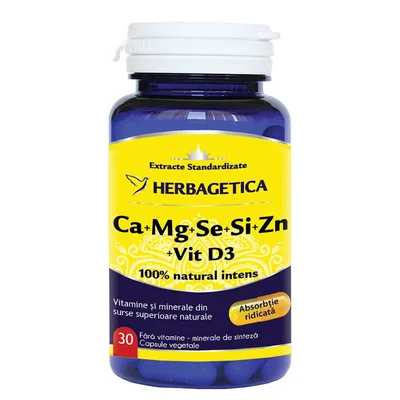 CA+MG+SE+SI+ZN ORGANICE CU D3  30CPS