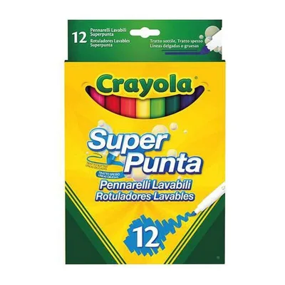 Set carioci colorate, Crayola, 12 bucăți, multicolor