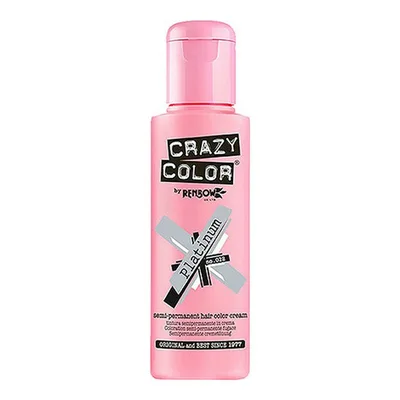 Vopsea semi-permanentă păr Crazy Color Platinium, 100 ml