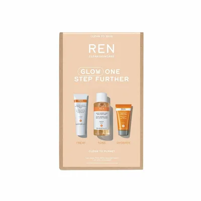 Set cosmetic, REN, Glow One Step Further, 3 piese