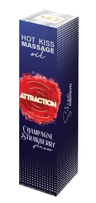 Ulei de masaj, Mai Attraction, Hot Effect, căpșuni champagne, 50 ml